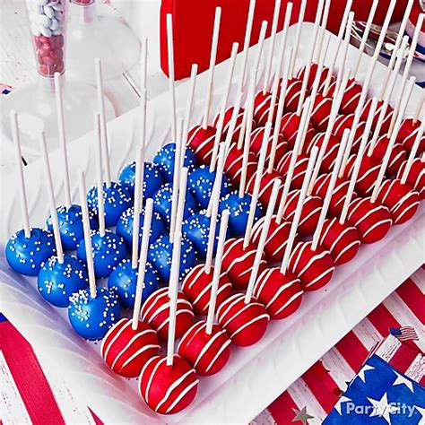 American Flag Cake Pops Idea - Party City