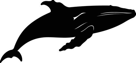 humpback whale black silhouette 38101299 Vector Art at Vecteezy