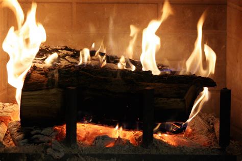 Logs Burning In Fireplace Free Stock Photo - Public Domain Pictures