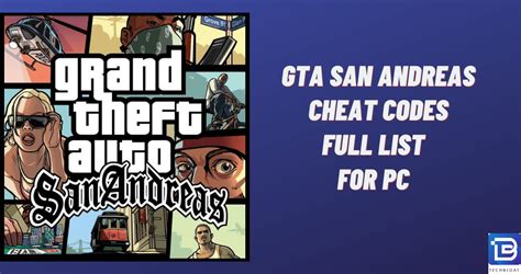 GTA San Andreas Cheat Codes Full List and How to Use? - TechBloat