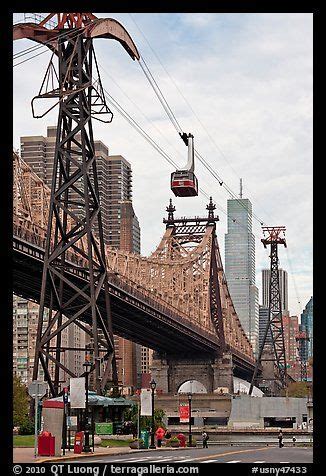 Roosevelt Island, Queensboro bridge, and tramway. NYC, New York, USA ...