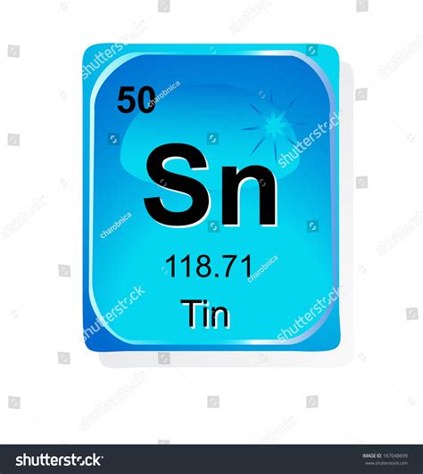 Tin Chemical Element Atomic Number Symbol Stock Vector (Royalty Free) 167048699