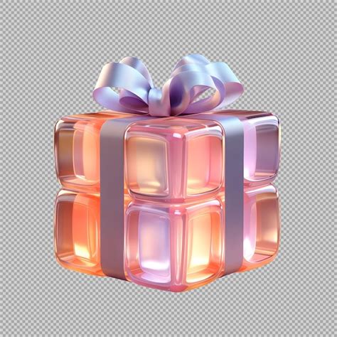 Free PSD | Psd frosted glass gift box