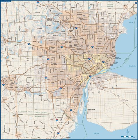 Detroit Metro Map | Digital Vector | Creative Force