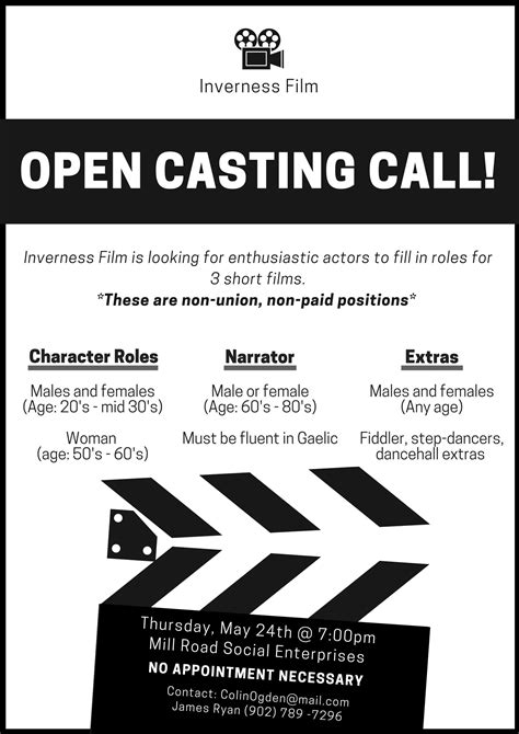 OPEN CASTING CALL IN INVERNESS! | goCapeBreton.com