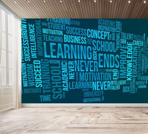 Motivation Wallpaper Success Gym Peel and Stick Art Wall Mural - Etsy