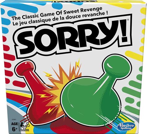 Hasbro Sorry! Jeu de société, 6 ans et plus, 4 joueurs : Amazon.ca ...