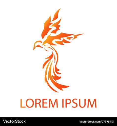 Phoenix fire logo Royalty Free Vector Image - VectorStock