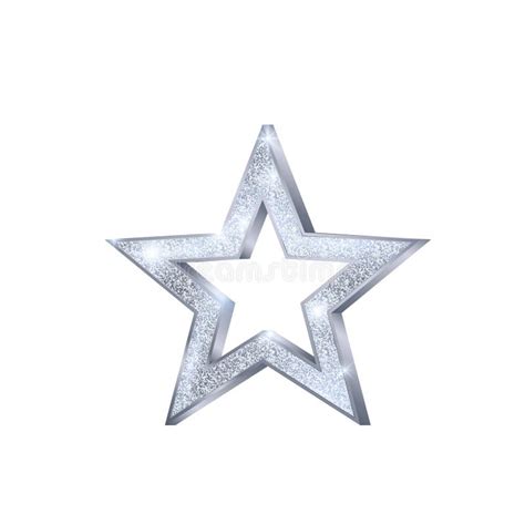 Christmas Silver Star Holiday Decoration Element. Decoration Element ...