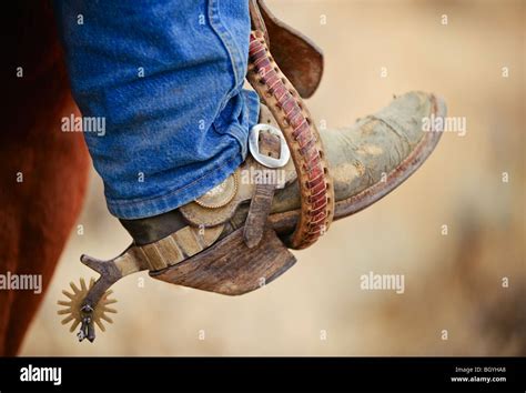 Cowboy boots spurs hi-res stock photography and images - Alamy