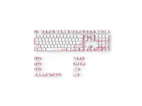 Corn Fuji Sakura PBT Keycaps Set for MX Switches Mechanical Keyboard Fullsize, Tenkeyless ...