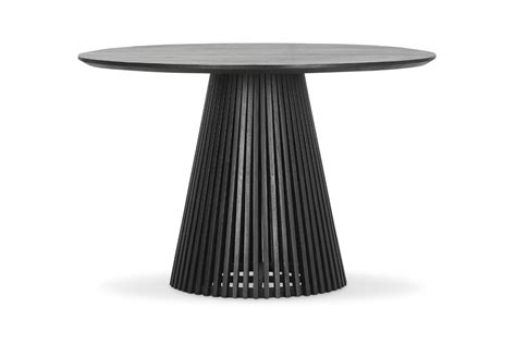 Luna Modern Dining Table Black Solid Teak Wood by Lounge Lovers