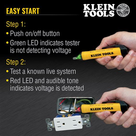 Non-Contact Voltage Tester Pen, 50 to 1000V AC - NCVT1P | Klein Tools