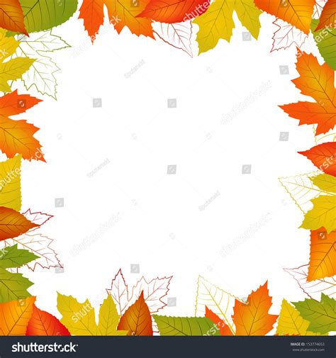 Fall Vector Leaf Border Illustration Isolated Stock Vector (Royalty ...