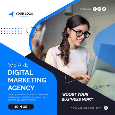 Digital Marketing Agency Social Media Poster Template | PosterMyWall