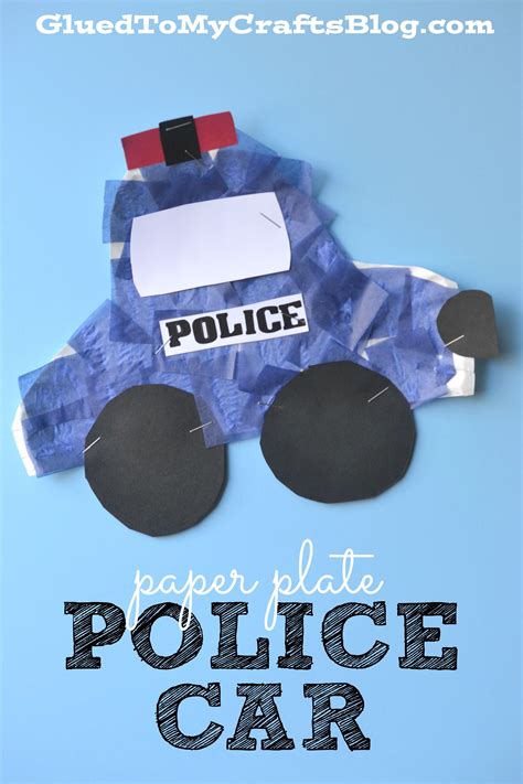 Paper Plate Police Car - Kid Craft | Community helpers crafts ...