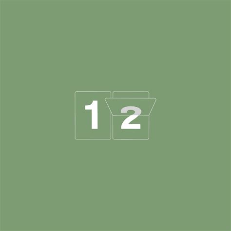 Sage Green Flip Clock Icon