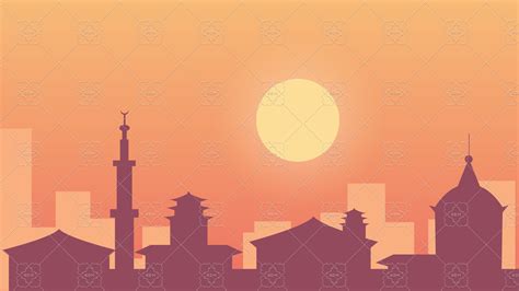 City sunset Background | GameDev Market