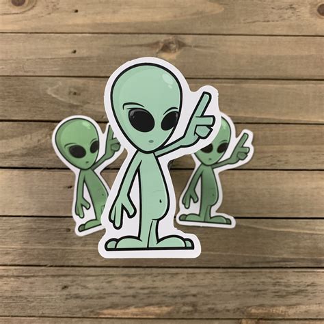 Alien UFO Cute Waterproof Sticker | Etsy