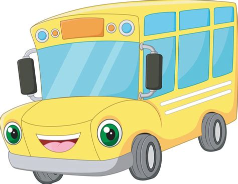 escuela de autobús de dibujos animados feliz divertido 8076112 Vector en Vecteezy