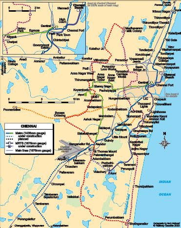 Chennai - city map | Country profile | Railway Gazette International