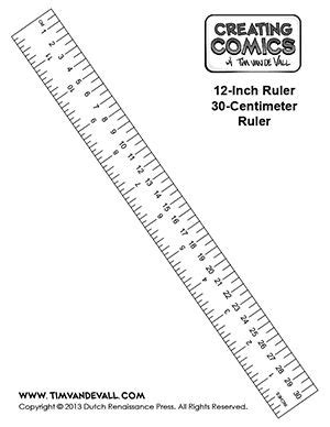 Free printable ruler in inches and centimeters - Creating Comics | Printable ruler, Centimeter ...