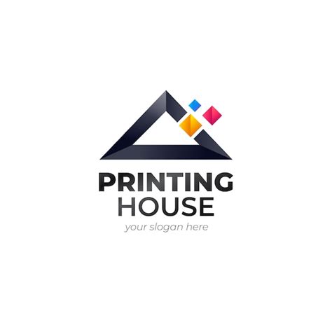 Free Vector | Gradient printing house logo design template