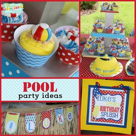 Pool Party Decorations: Luke's Pool Party Birthday Party - Mimi's Dollhouse