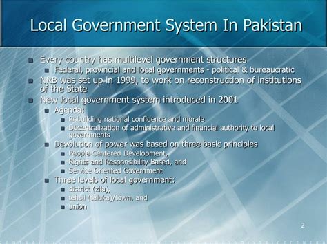 PPT - Local Government System In Pakistan Punjab Local Government ...