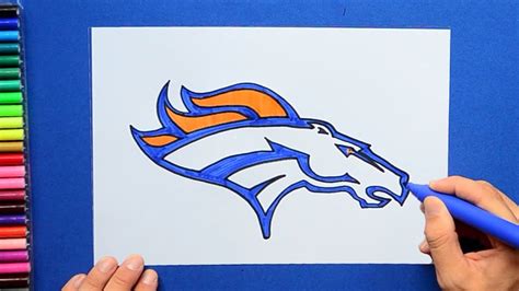 How to draw the Denver Broncos logo [NFL Team]