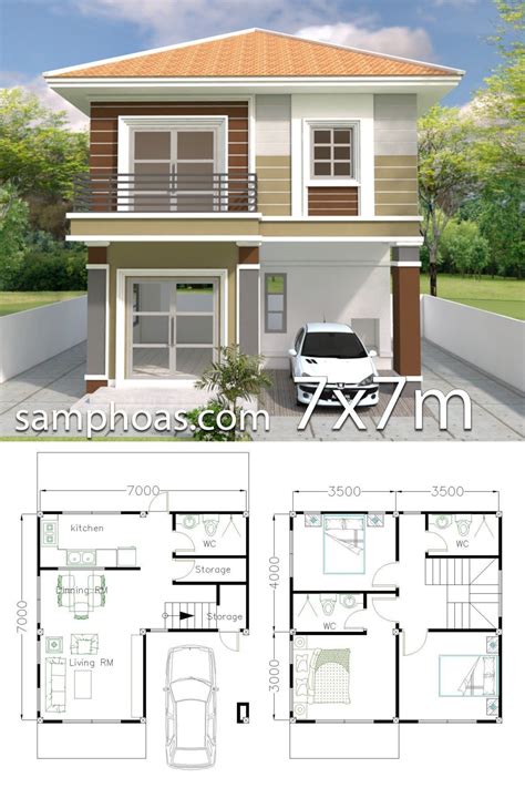 Home Design House Plans 2020 | Small modern house plans, Duplex house design, House front design