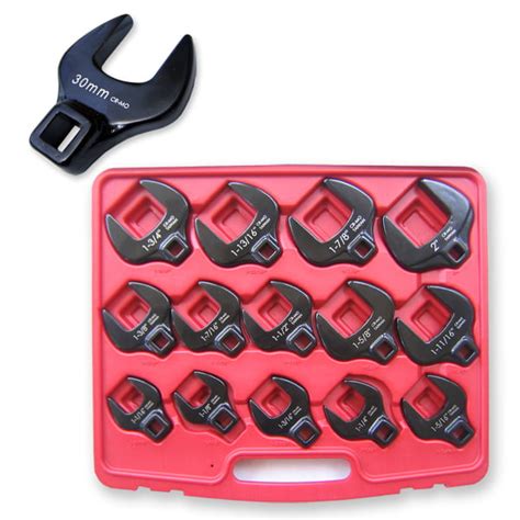 14 Piece 1/2" Drive Jumbo Crowfoot Wrench Set Metric 27 - 50 Mm Open ...