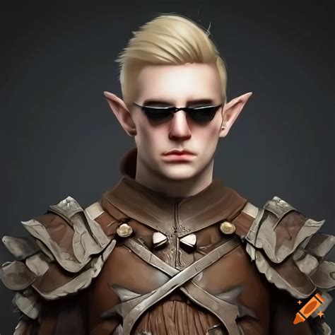Realistic wood elf soldier with black sunglasses