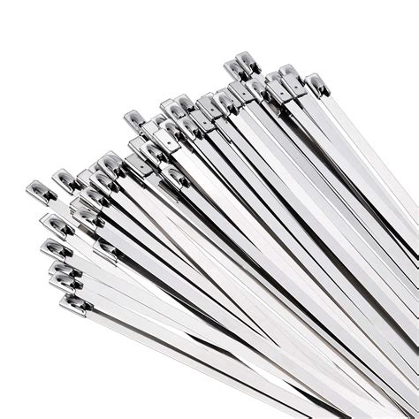 Buy Mezzo 100PCS Metal Cable Zip Ties Heavy Duty 11.8 Inch, Premium ...