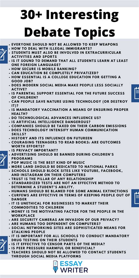 Debate Topics For Fifth And Sixth Graders