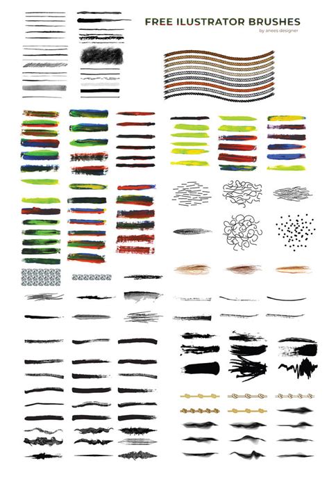 ILLUSTRATOR BRUSHES | 100% FREE by anulubi on DeviantArt