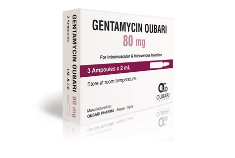 Gentamycin Oubari 80 mg - Oubari Pharma