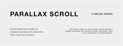 Parallax Scroll - Animation on Behance