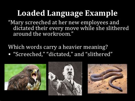 APOLOGIA: Loaded language