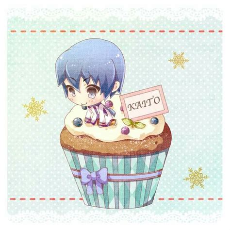 Happy Birthday, Kaito! Kaito Shion, Vocaloid Kaito, Yuri, Anime Cake, Chibi Food, Mikuo, Black ...