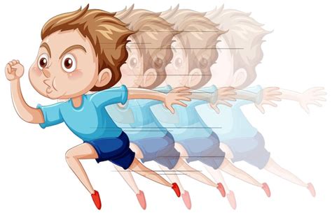 Free Vector | Running boy cartoon character on white background