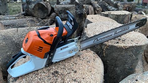 Stihl 500i chainsaw with 28 Cannon Duralite Superbar - YouTube