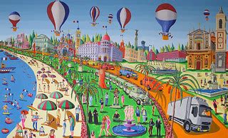 Naive painting of the city of Nice France after the deadly… | Flickr