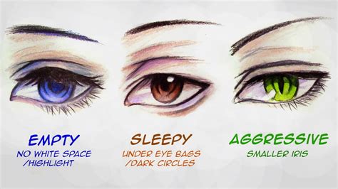 How to Draw Male Anime Eyes in 3 Ways - Slow Motion - YouTube