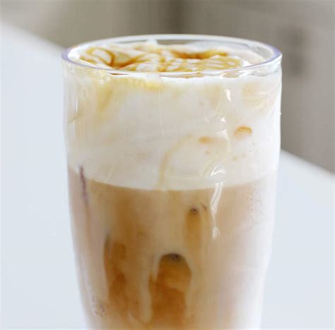 How to Make an Iced Caramel Macchiato with Cold Foam - Plank and Pillow