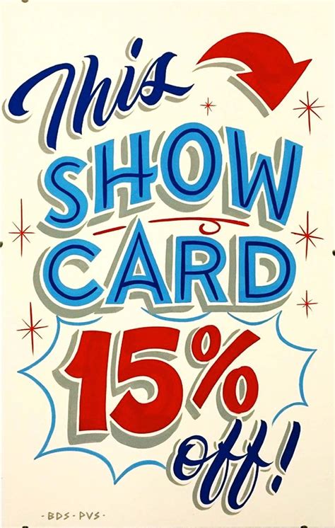 This Show Card 15% Off - bestdressedsigns.com | Sign painting lettering ...