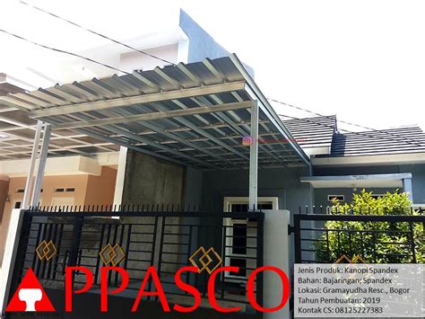 Kanopi Baja Ringan Atap Spandek di Gramayudha Residence - Jual Kanopi ...