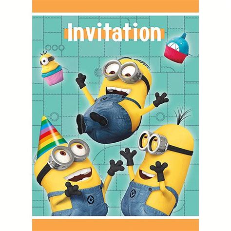 Despicable Me 2 Party Invitations [8 Per Pack] - Walmart.com - Walmart.com