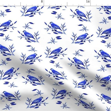 Delft Blue Fabric - Etsy