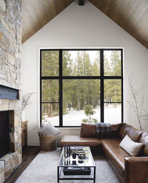 This North Lake Tahoe Guest House Finds the Drama in a Neutral Palette | Lake house interior ...